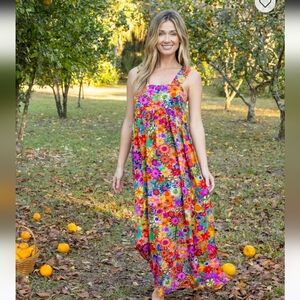 NATURAL LIFE Tricia Maxi Tress In Rainbow Calico Floral